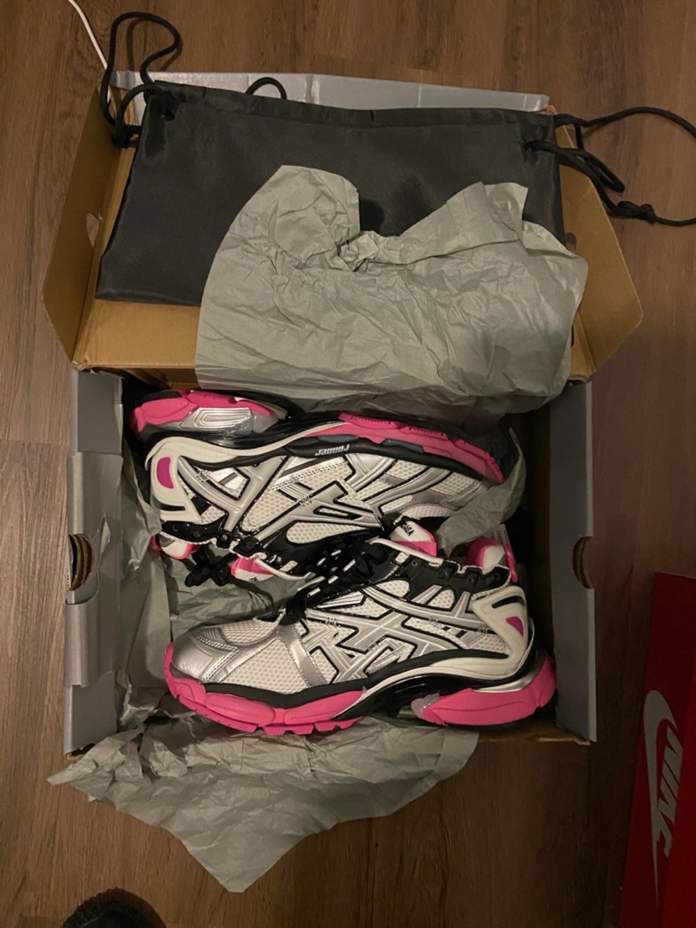 Women's Pink & White Running Sneakers - Picture 7 of 7
